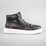 Черевики чоловічі шкіряні хутро 593018 Чорні