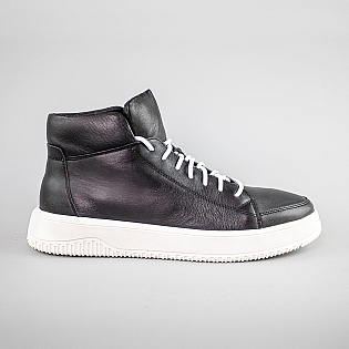 Черевики чоловічі шкіряні хутро 593018 Чорні розпродаж фото 1