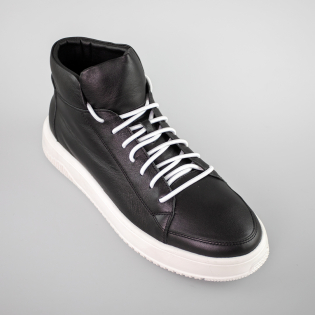 Черевики чоловічі шкіряні хутро 593018 Чорні розпродаж фото 2