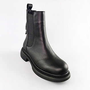 Черевики жіночі шкіра хутро 592733 Чорні  фото 2