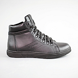 Ботинки мужские кожаные на меху 593004 Черные