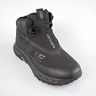 Кросівки чоловічі вологостійкі утеплені хутром 593356 Чорні  фото 2