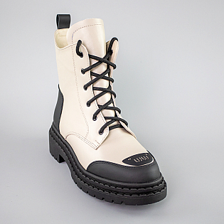 Черевики жіночі шкіра хутро 592694 Білі розпродаж фото 2