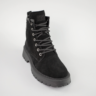 Черевики жіночі шкіряні байка 593370 Чорні фото 2