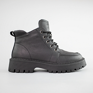 Черевики жіночі шкіряні байка 593372 Чорні  фото 1