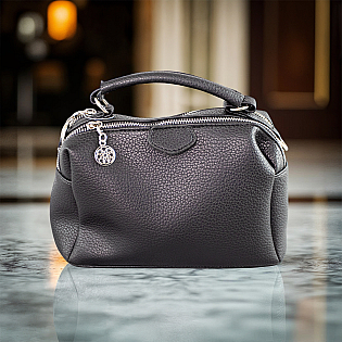 Небольшая женская сумка кросс-боди из экокожи 593214 Черная фото 1