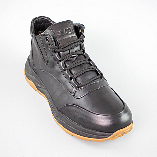 Ботинки мужские кожаные на меху 593021 Черные фото 2