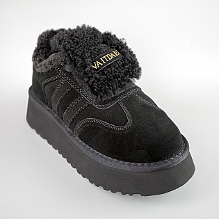 Угги женские замшевые низкие 593398 Черные фото 2