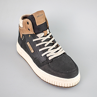 Черевики чоловічі шкіряні хутро 592512 Темно-сірий фото 2