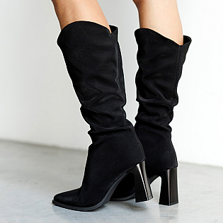 Сапоги женские утепленные 593406 Черные фото 2