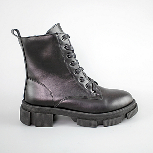 Черевики жіночі хутро 593407 Чорні фото 1