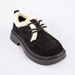 Лофери  жіночі замшеві низькі 593387 Чорні фото 2