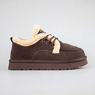 Кеди жіночі замшеві на хутрі 593496 Коричневі фото 1