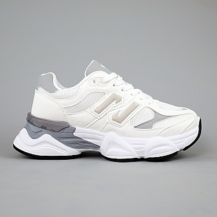 Кроссовки женские экокожа сетка 593915 Белые