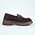 Лоферы женские замшевые 594035 Коричневые