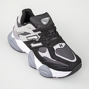 Кроссовки женские экозамш сетка 594089 Серые с черным фото 2