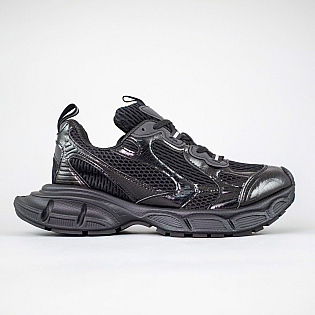 Кроссовки женские сетка кожа на широкой подошве 594058 Черные фото 1