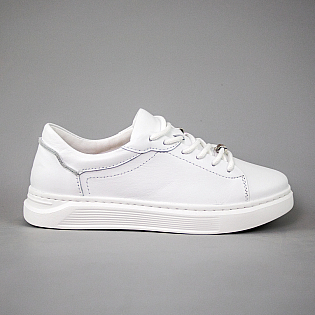 Кеди жіночі шкіряні 594030 Білі фото 1 Кеди жіночі шкіряні 594030 Білі фото 1