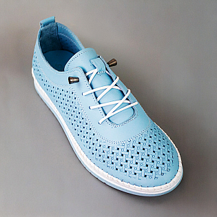 Кеди жіночі шкіряні перфорація 594311 Блакитні фото 2 Кеди жіночі шкіряні перфорація 594311 Блакитні фото 2