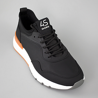 Кроссовки мужские кожаные 594535 Черные фото 2