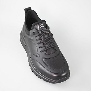 Кроссовки мужские натуральная кожа 594536 Черные фото 2