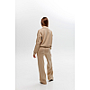 Трикотажний жіночий костюм, oversize 594411 Бежевий розпродаж