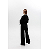 Трикотажний жіночий костюм, oversize 594412 Чорний розпродаж