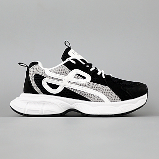 Кроссовки сетка эко замш 594598 Черно Серые фото 1