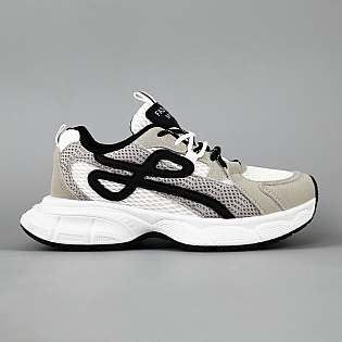 Кроссовки сетка эко замш 594599 Серые с белым фото 1