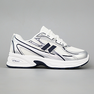 Кроссовки женские 594679 Серебристые с синим фото 1