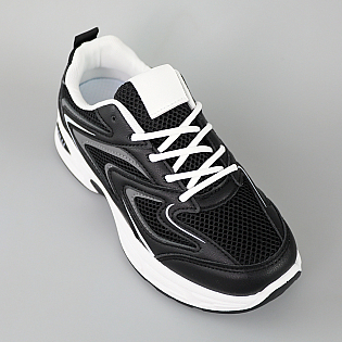 Кроссовки женские кожа сетка 594674 Черные фото 2