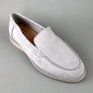 Лоферы женские замшевые 594326 Серые фото 2