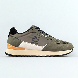 Кроссовки мужские комбинированные замш текстиль 594915 Хаки фото 1