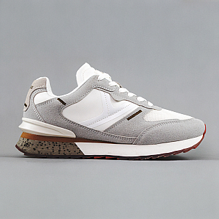 Кроссовки женские замшевые 594330 Белые Серые