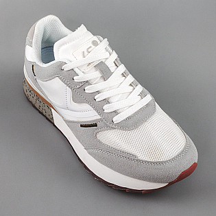 Кроссовки женские замшевые 594330 Белые Серые фото 2