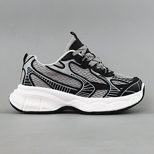 Кроссовки женские замшевые 594959 Черные с серым фото 1