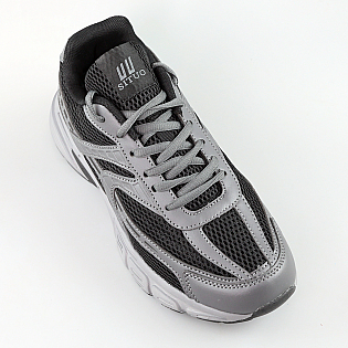 Кроссовки мужские сетка 594978 Темно-серые. фото 2