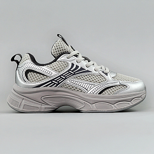 Кроссовки женские сетка 594970 Серые серебристые фото 1