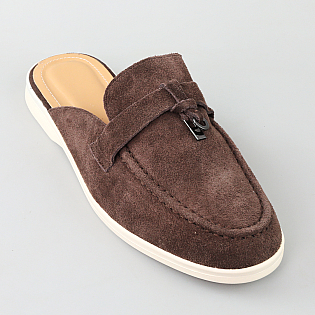 Шлепанцы мюли женские замша 594617 Шоколад фото 2