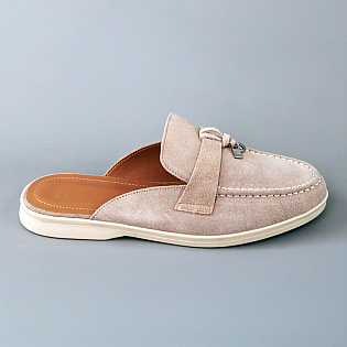 Шлепанцы мюли женские замша 594615 Бежевые фото 1