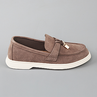 Лоферы женские замшевые 595238 Бежевые фото 1