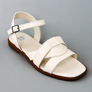 Сандали женские кожа 594189 Кремовые. фото 2