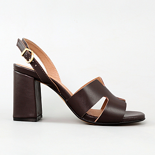 Босоножки женские кожаные 594196 Шоколадные фото 1