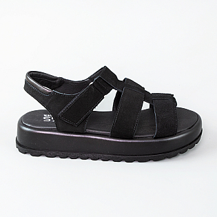 Сандали женские замша 594186 Черные фото 1