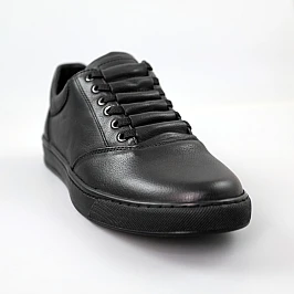 Кеди чоловічі шкіряні 4S 581934 Чорні фото 2