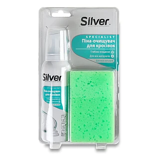 Піна-очищувач Silver для спортивного взуття з губкою 585963