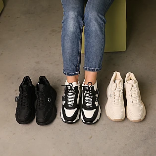 Кроссовки женские зимние 587667 Черные распродажа фото 2