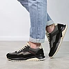 Кросівки чоловічі шкіряні 587976 Сірі чорні розпродаж