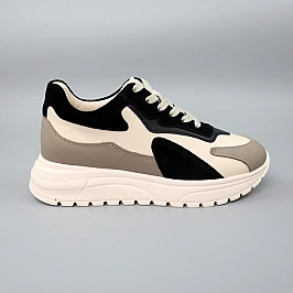 Кроссовки женские кожаные 588001 Бежевые фото 1