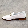 Лоферы женские кожаные 588786 Белые распродажа